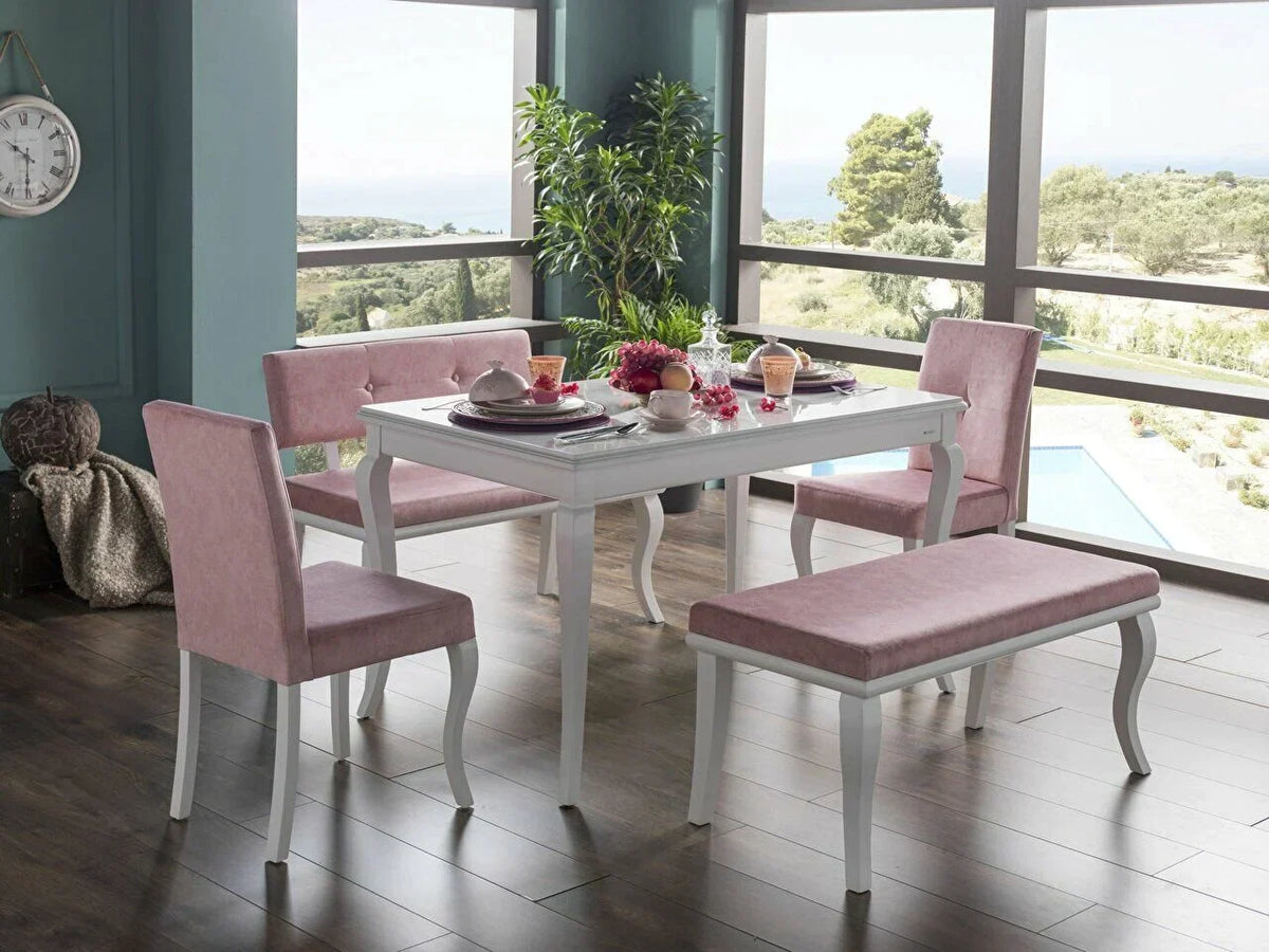 Goldie Dining Table & Chair - White – istikbal UK