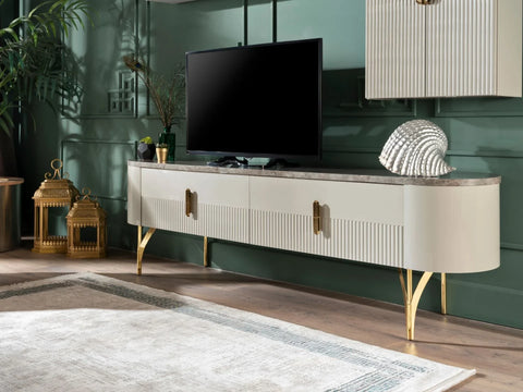 Serra Mini TV Table - Gold