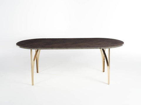 Serra Dining Table (Fixed) - Gold - istikbaluk