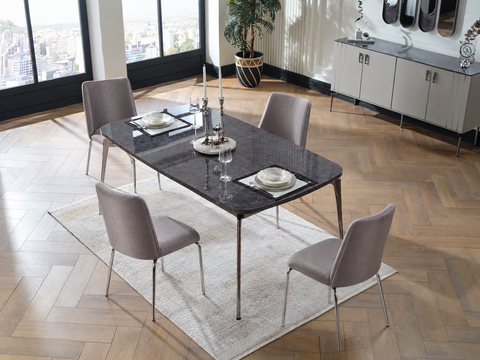 Alexa Dining Table With 6 Chairs