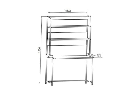 Dolce Study Table With Bookshelf