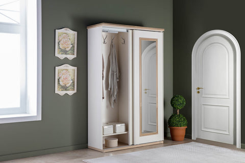 Elizya Hall Shoes Cabinet with Coat Hooks