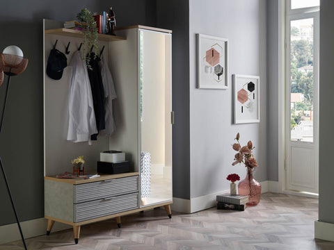 Lena Hall Shoes Cabinet with Coat Hooks
