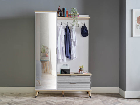 Lena Hall Shoes Cabinet with Coat Hooks