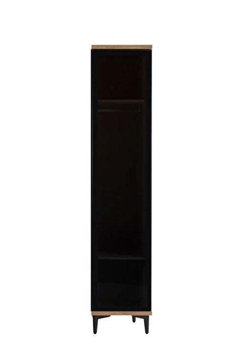 Mary Wardrobe 1 Door - Glass Door (Matt Black)