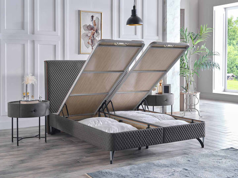 Quantum Bed with Side Headboard