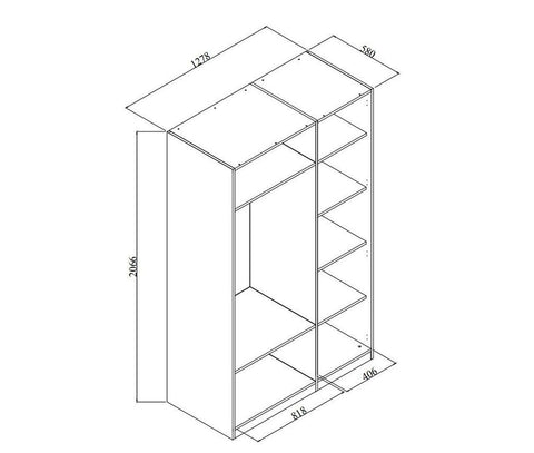 Smart 3 Doors Wardrobe