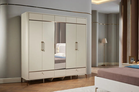 Shine 5 Doors Wardrobe