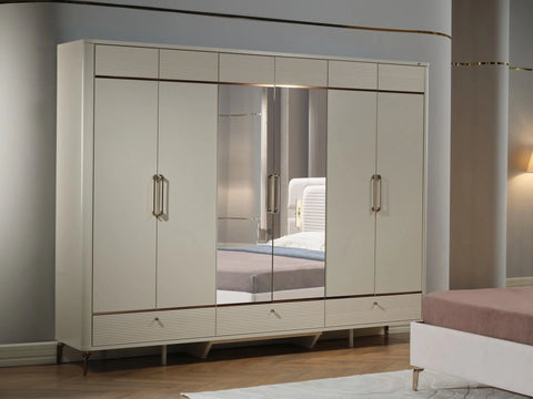 Shine 6 Doors Wardrobe