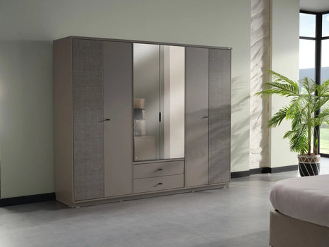 Truva Wardrobe 6 Doors