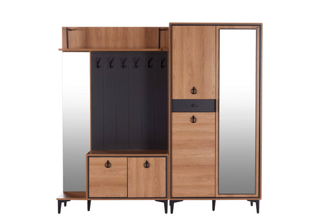 Vista Hall Shoes Cabinet with Coat Hooks