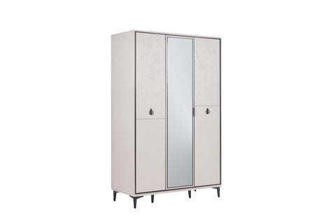 Vista Wardrobe 3 Doors Cream