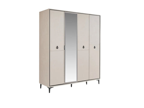 Vista Wardrobe 4 Doors Cream
