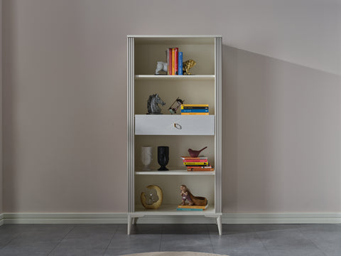 Alya stylish bookshelf with storage blends perfectly into any teenager's room.