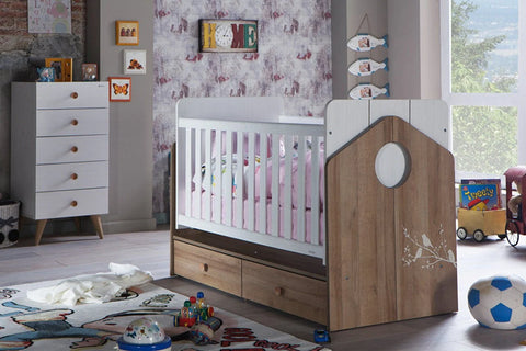 Sophisticated baby room from the Santino Collection, offering modern style and comfort.