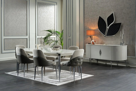 Beautiful Aysa Dining Room Set in London, featuring an elegant design for a perfect dining place.