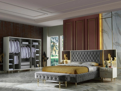 Blanca Mirror Wardrobe 6 Doors