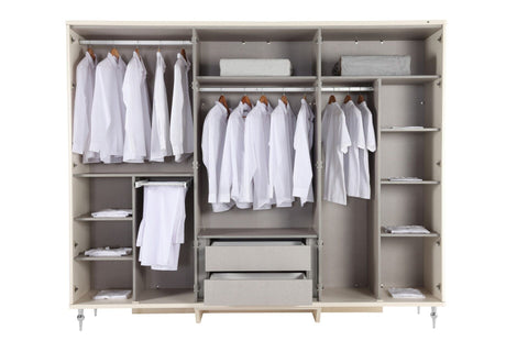 Blanca Mirror Wardrobe 6 Doors