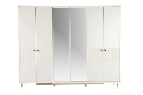 Blanca Mirror Wardrobe 6 Doors