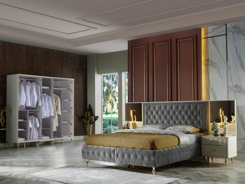 Blanca Mirror Wardrobe 5 Doors
