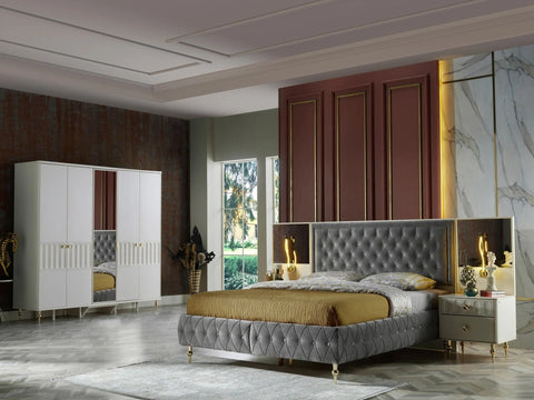 Blanca Mirror Wardrobe 5 Doors