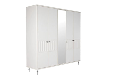Blanca Mirror Wardrobe 5 Doors