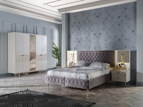 Blanca Mirror Wardrobe 5 Doors