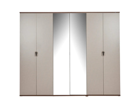Cansas Mirrored Wardrobe 6 Doors