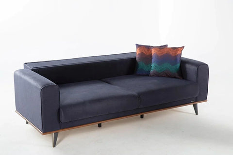 Diego 3 Seater Sofabed Navy Blue
