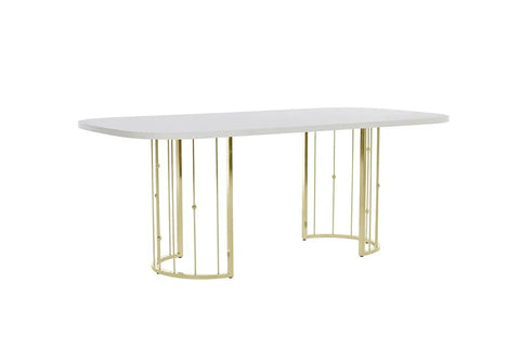 Blanca Dining Table (Fixed) + Blanca Chair (6289) - Gold