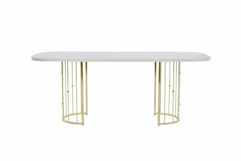 Blanca Dining Table (Fixed) + Blanca Chair (6289) - Gold