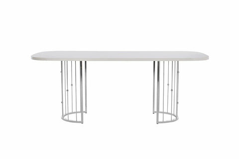 Blanca Dining Table (Extendable) + Blanca Chair (6289) - Chrome