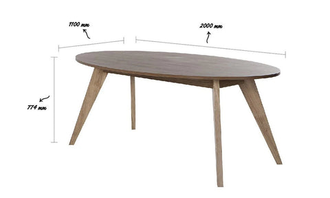 Lena Oval Dining Table (Fixed)