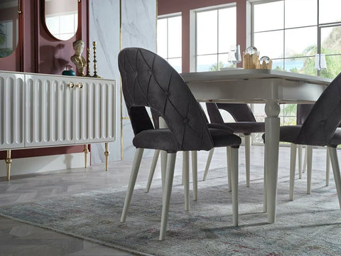 Blanca Alternative Dining Table (Extendable) + Blanca Chair (6264)