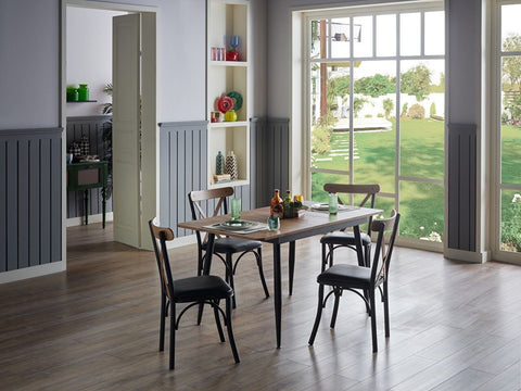 Essen Dining Table & Chair - Black