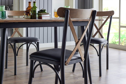 Essen Dining Table & Chair - Black