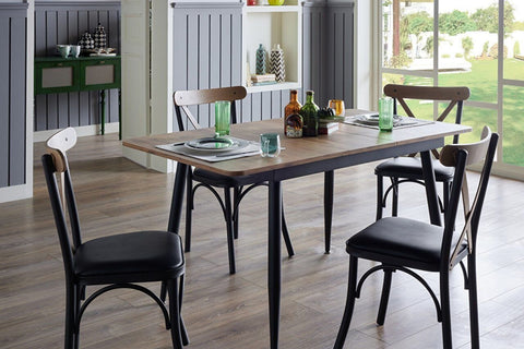 Essen Dining Table & Chair - Black