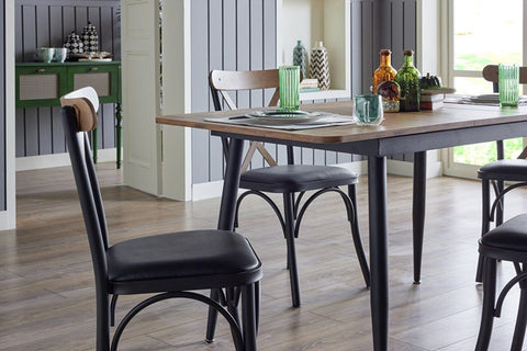 Essen Dining Table & Chair - Black