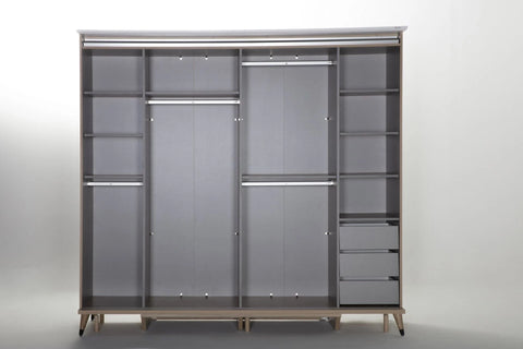 Lena Wardrobe 6 Doors