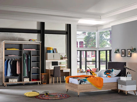 Lena young room set from Istikbal, available in London for stylish and functional youth rooms.