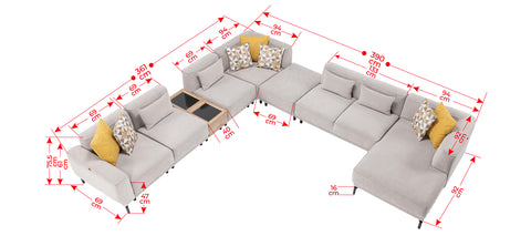 Mary X Corner Sofa Set