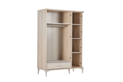 Molly practical three doors wardrobe offers stylish and functional storage for bedrooms in London.