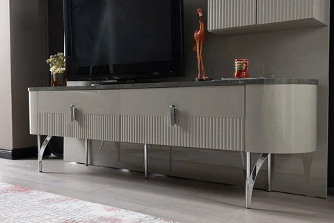 Serra Mini TV Table - Chrome