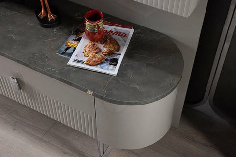 Serra Mini TV Table - Chrome