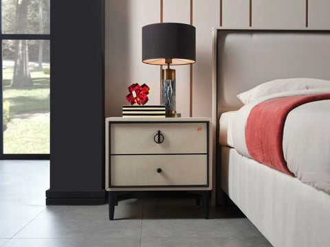 Vista Bedside Table Cream