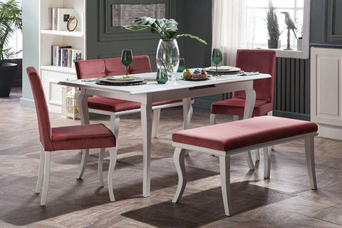 Goldie Dining Table & Chair - White