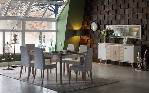 Elizya Dining Table (Extendable) + Elizya Chair (6080)